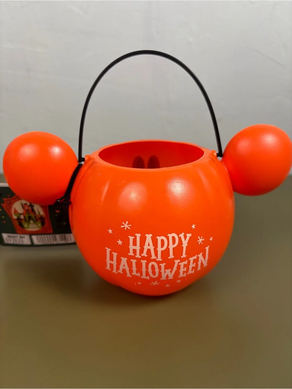 Disney Halloween Mickey & Minnie Ear Pumpkin Candy Buckets - Orange